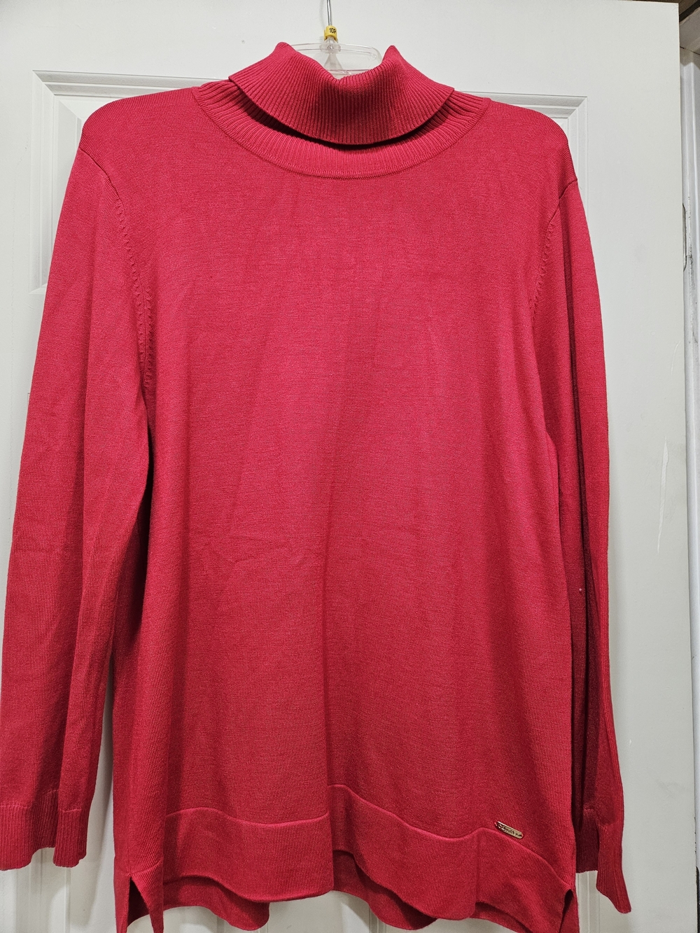 Women's Calvin Klein Red Turtleneck Sweater